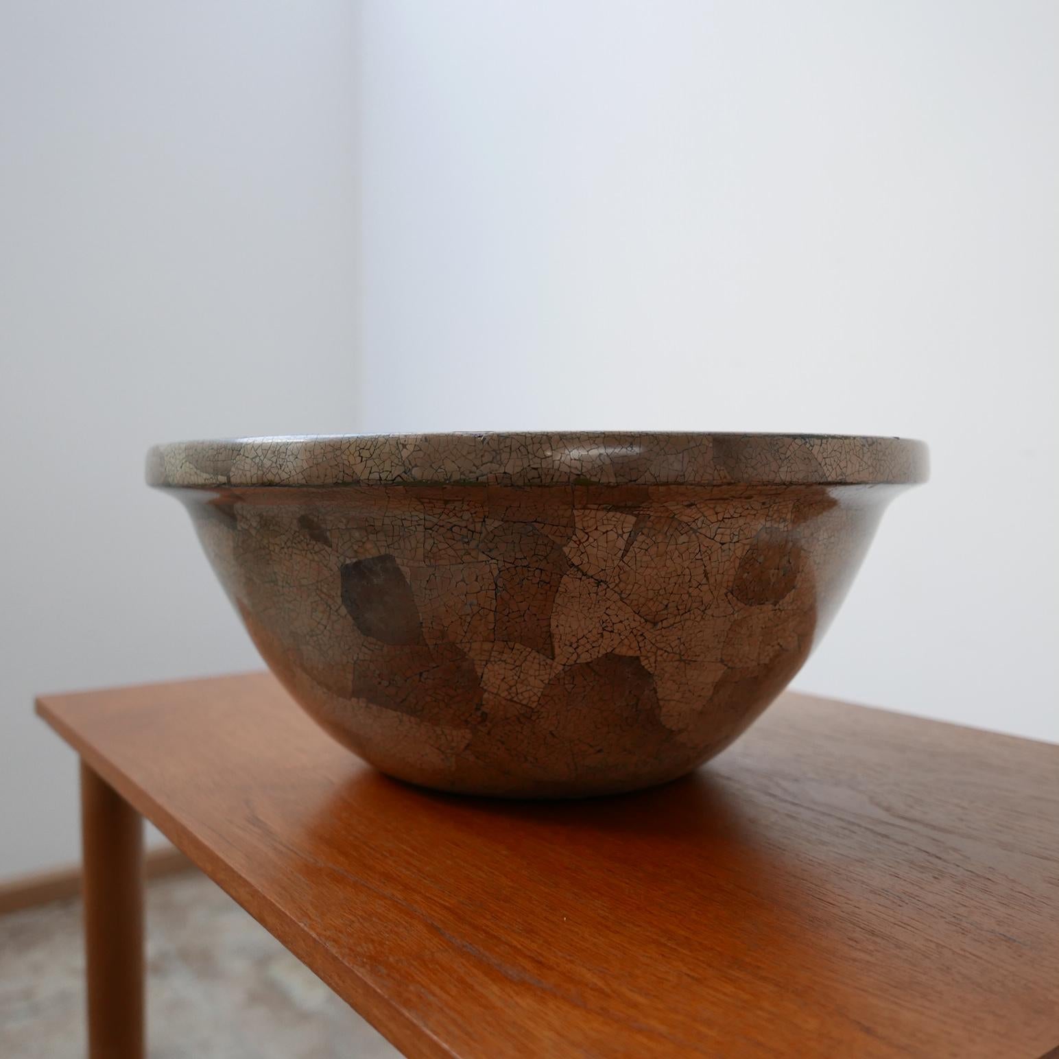 British Tessellated Mid-Century English Ceramic Bowl For Sale