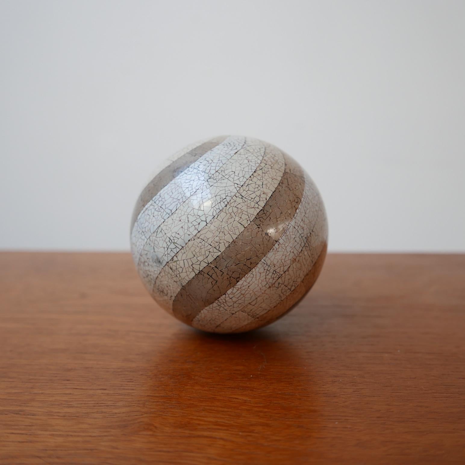 British Tessellated Mid-Century English Ceramic Decorative Ball