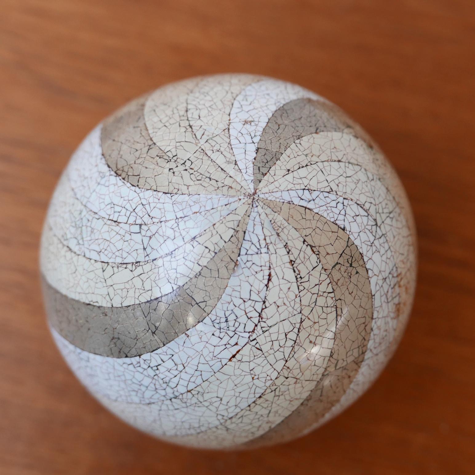 20th Century Tessellated Mid-Century English Ceramic Decorative Ball