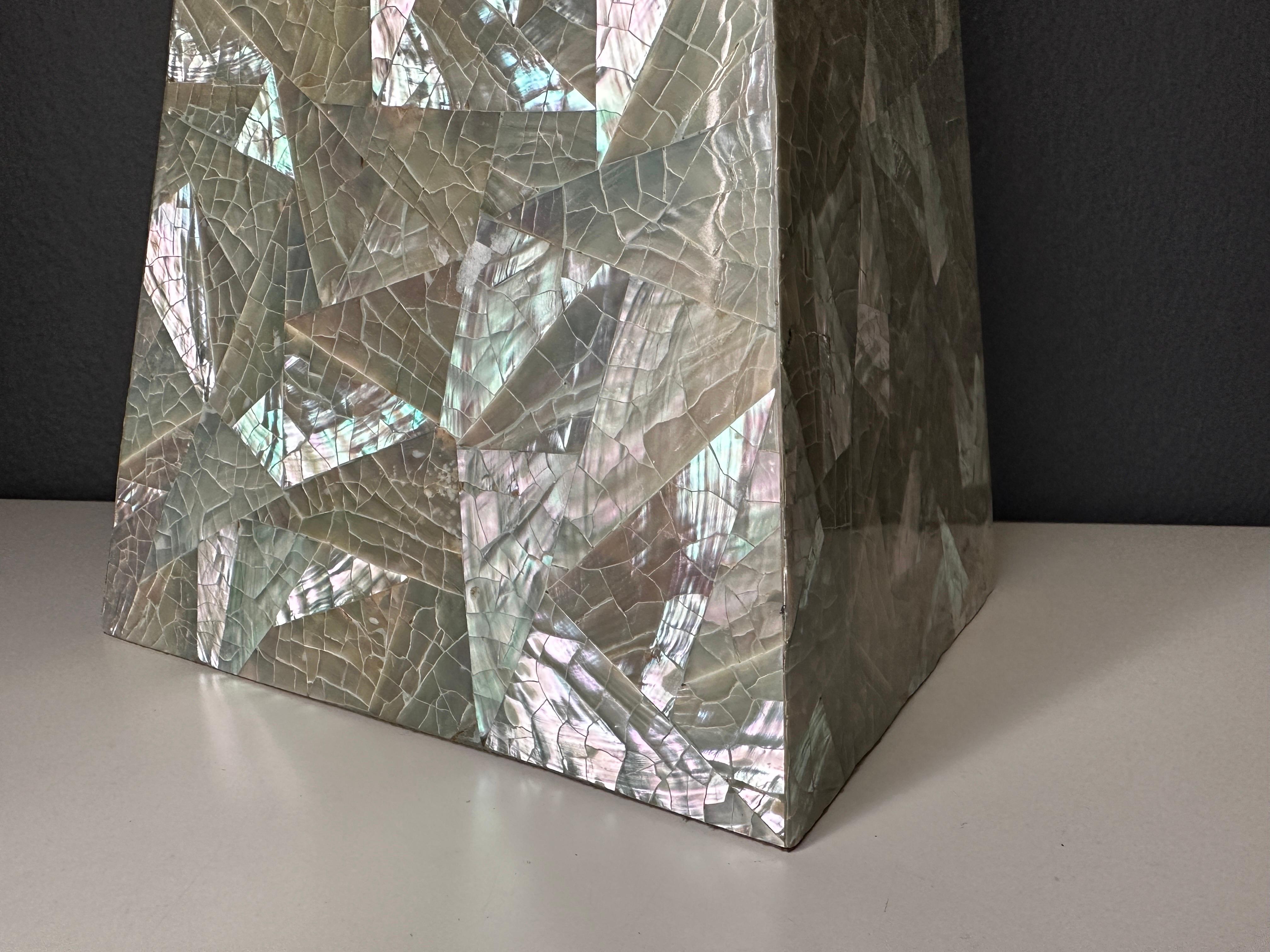 Philippine Tessellated Mother of Pearl Obelisk For Sale
