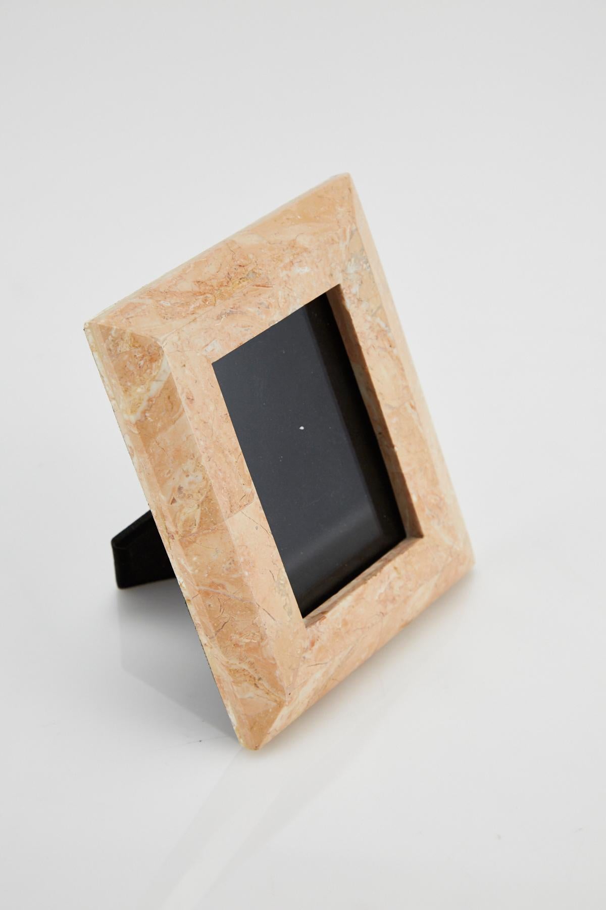 Philippine Tessellated Peach Stone Picture Frame, 1990s For Sale