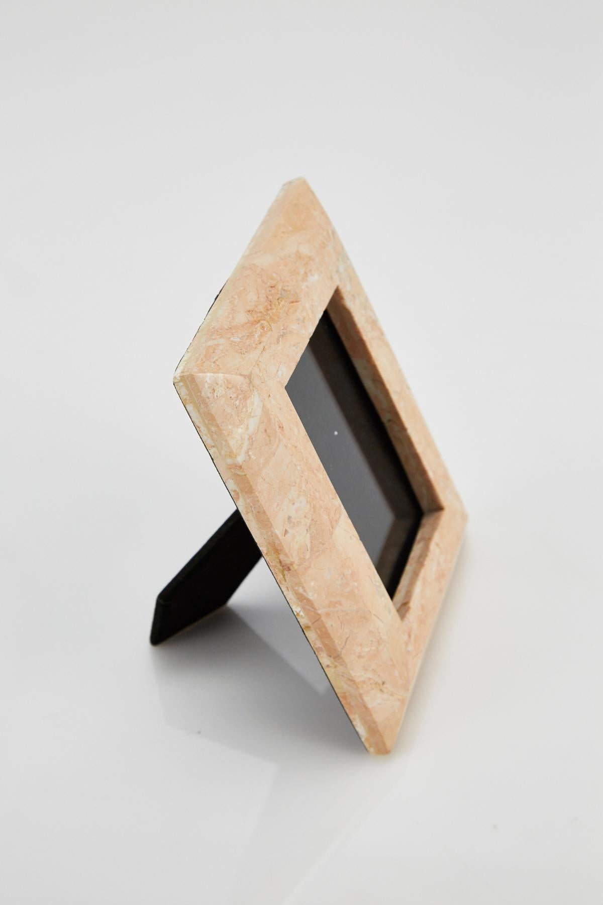 Inlay Tessellated Peach Stone Picture Frame, 1990s For Sale
