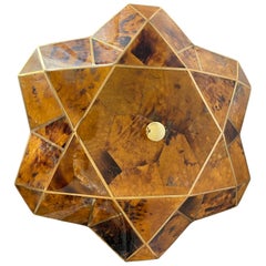 Tessellated Pen Shell and Brass Jewelry Box