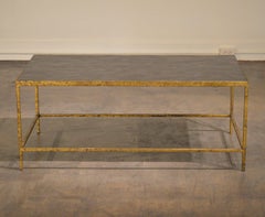 Mid-Century Tessellated Pen Shell Coffee Table on Gilded Iron Base