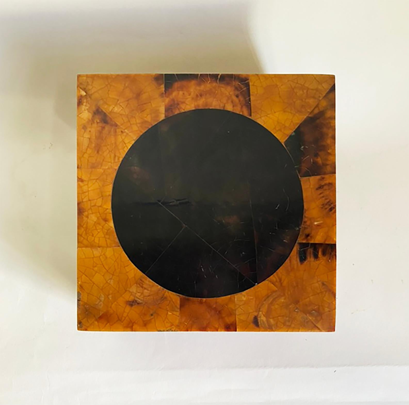 Mid-Century Modern Tessellated Pen Shell Hinged Box Attributed to Maitland Smith For Sale