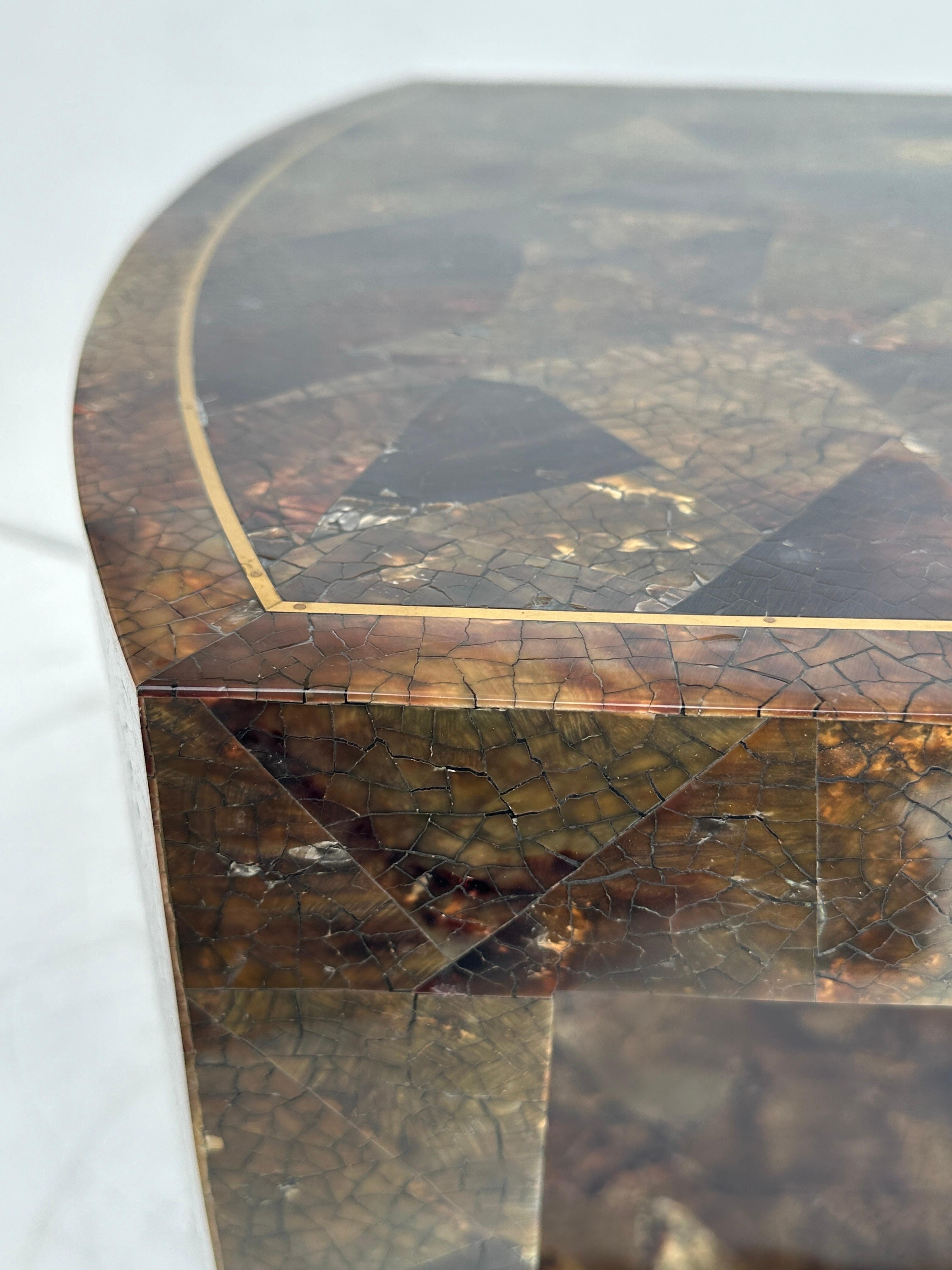 Tessellated Pen Shell Side Table For Sale 7
