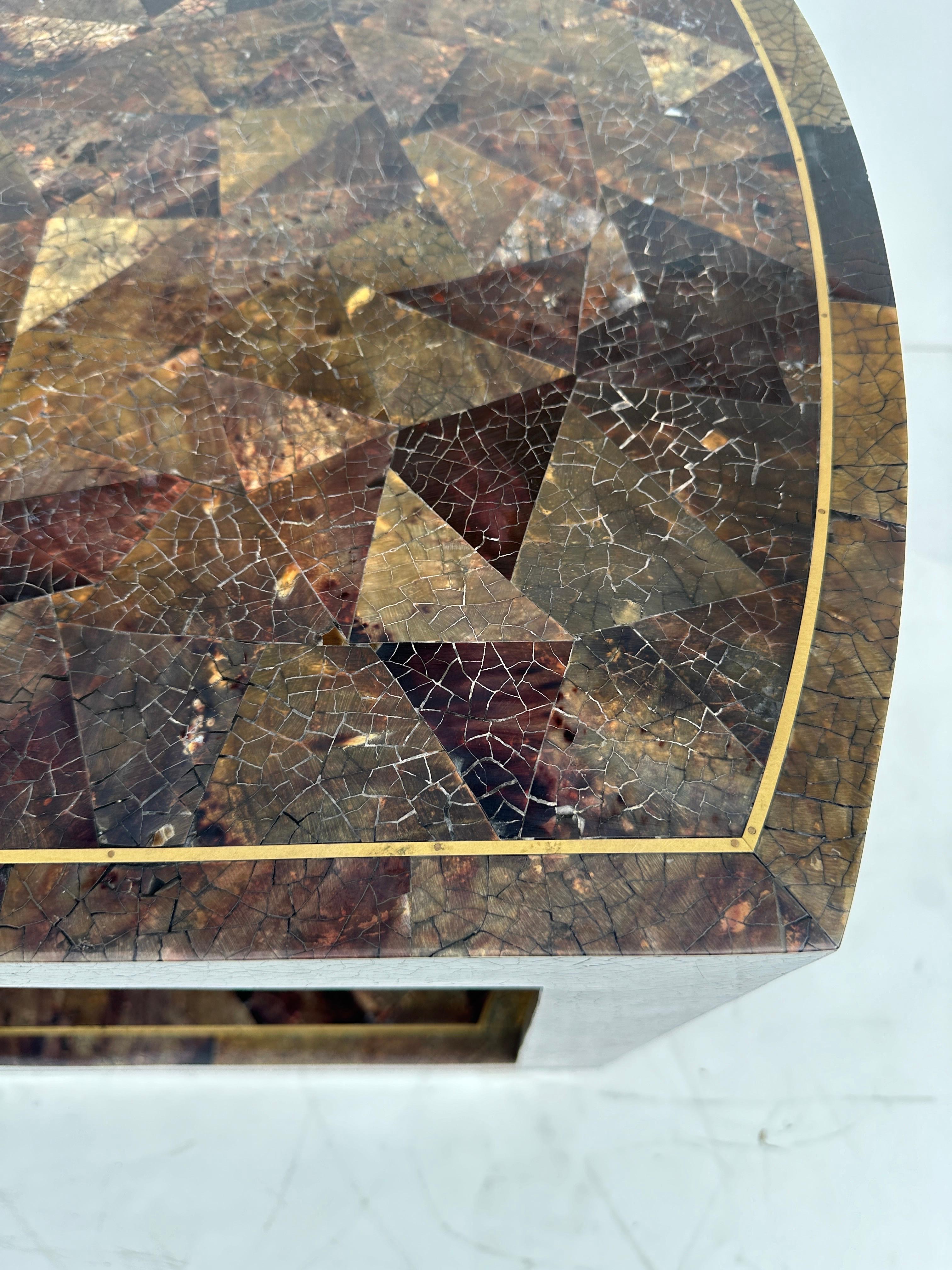 Tessellated Pen Shell Side Table For Sale 12