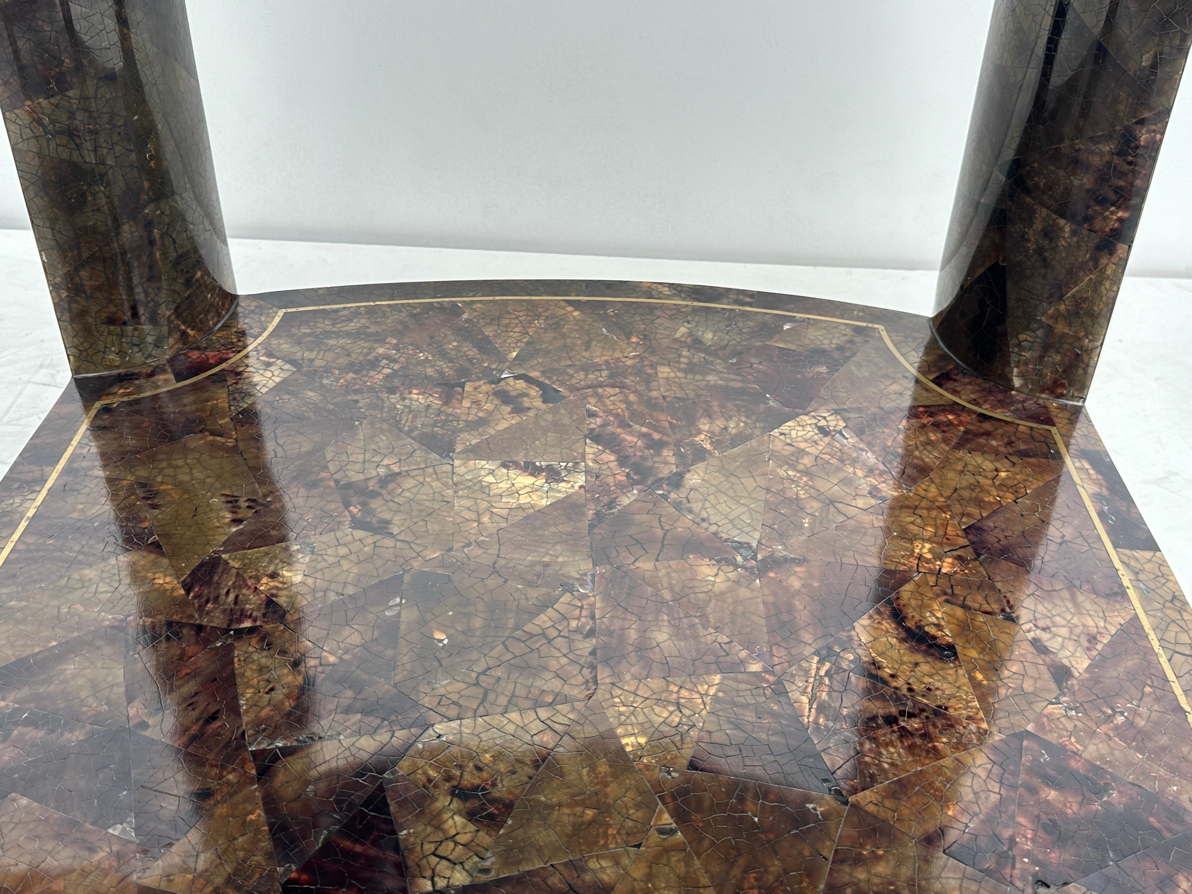 Tessellated Pen Shell Side Table For Sale 3