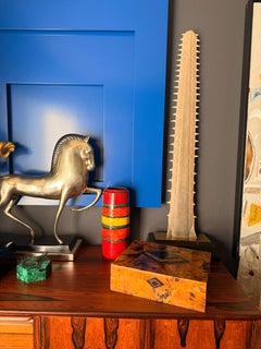 Tessellated Penshell Box by Maitland Smith, Velvet Interior, 1980s