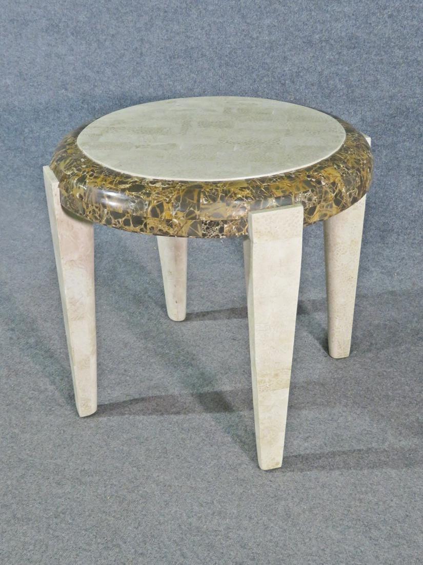 Mid-Century Modern Tessellated Side Table in the Style of Enrique Garcel For Sale