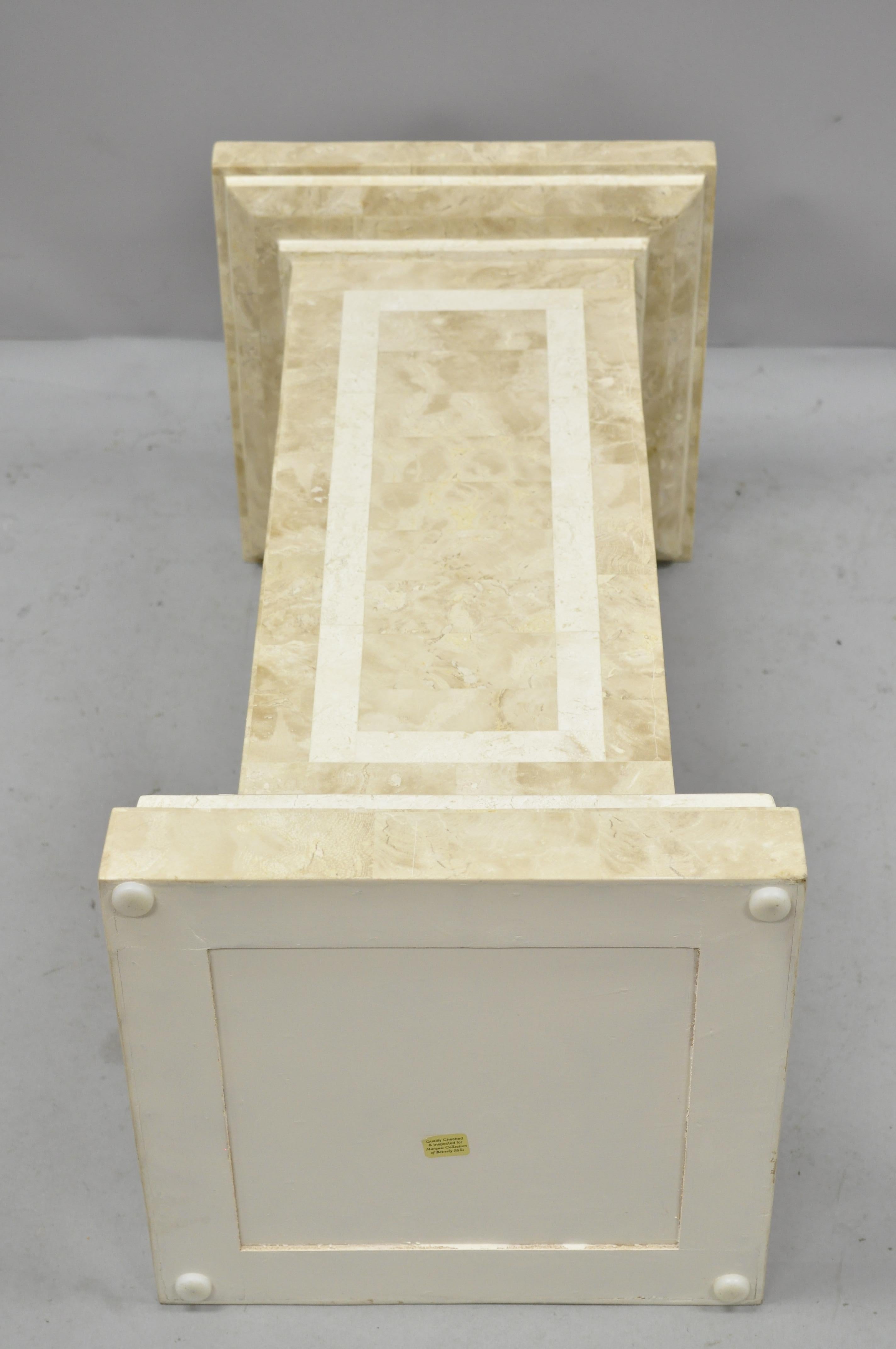Tessellated Stone Column Pedestal by Marquis Collection of Beverly Hills 1