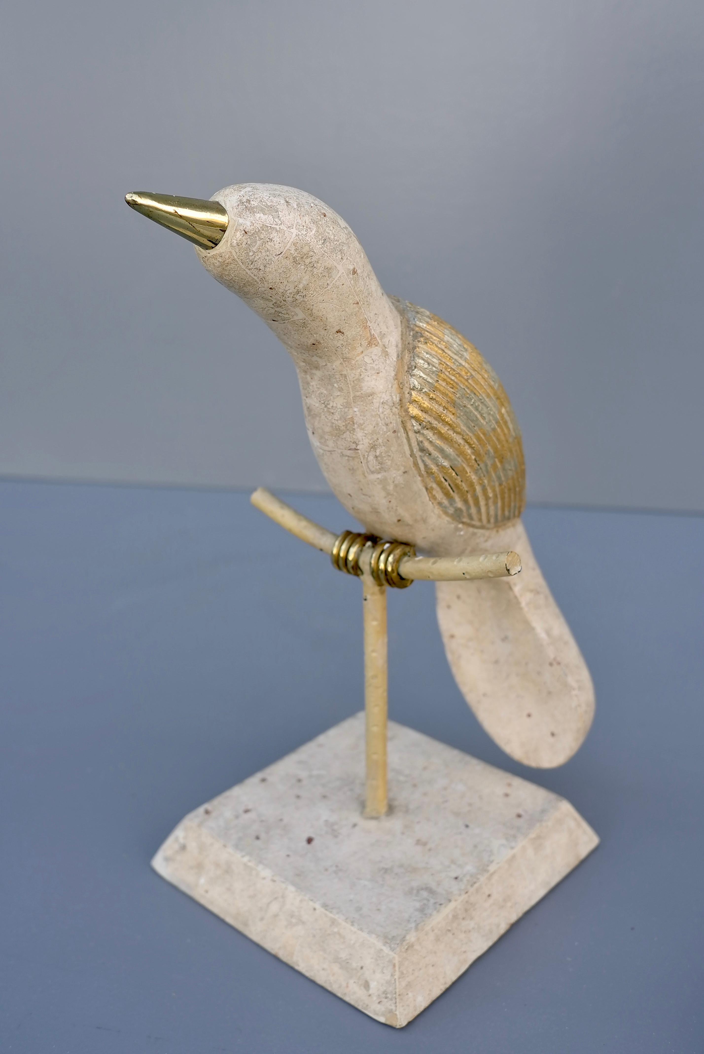 Abstrakte Skulpturen aus Mosaikstein und Messing mit Vögeln aus Mosaikstein von Maitland Smith, 1970er Jahre im Angebot 5