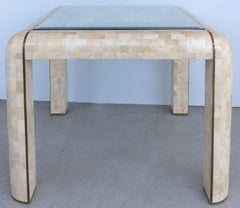 Vintage Tessellated Stone Dining Game Table, Maitland Smith Attributed
