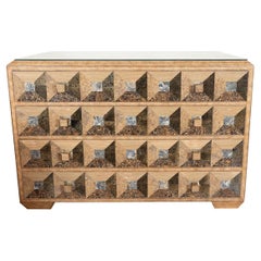 Tessellated stone and leather chest