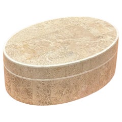 Schmuckkästchen aus Stein und Holzfurnier mit Mosaik