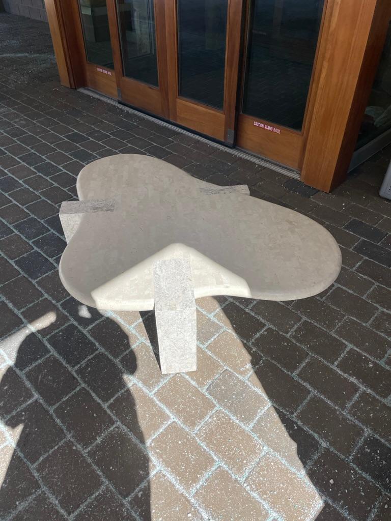 Late 20th Century Tessellated Stone Biomorphic Coffee Table, by Maitland Smith