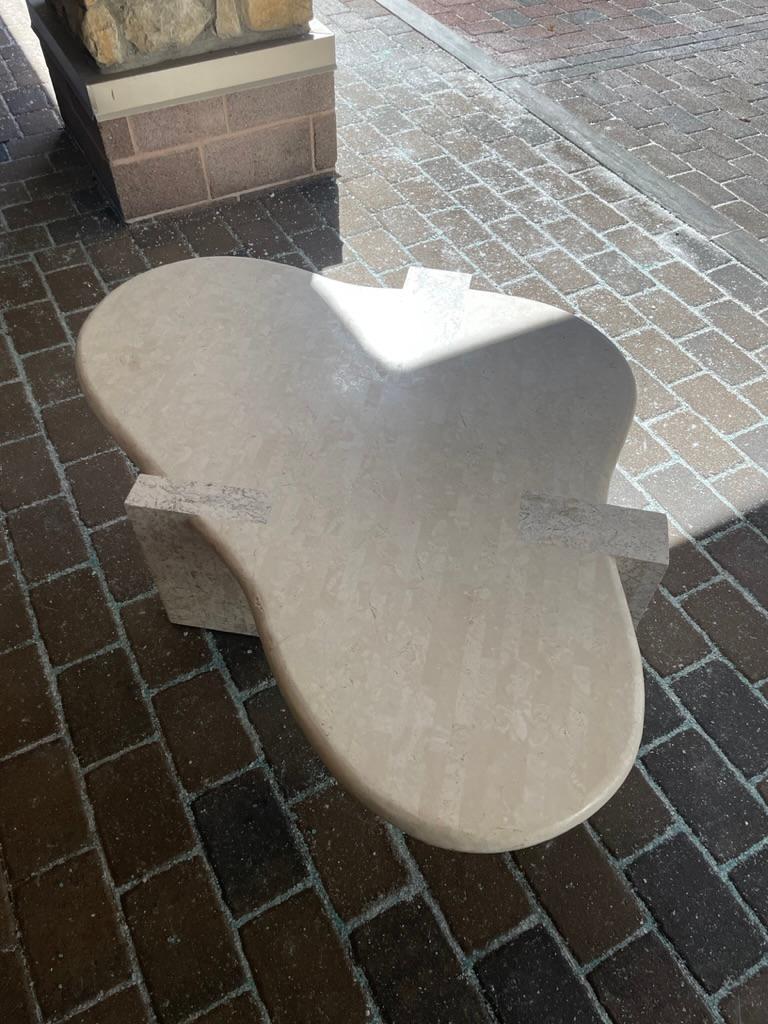 Tessellated Stone Biomorphic Coffee Table, by Maitland Smith 1