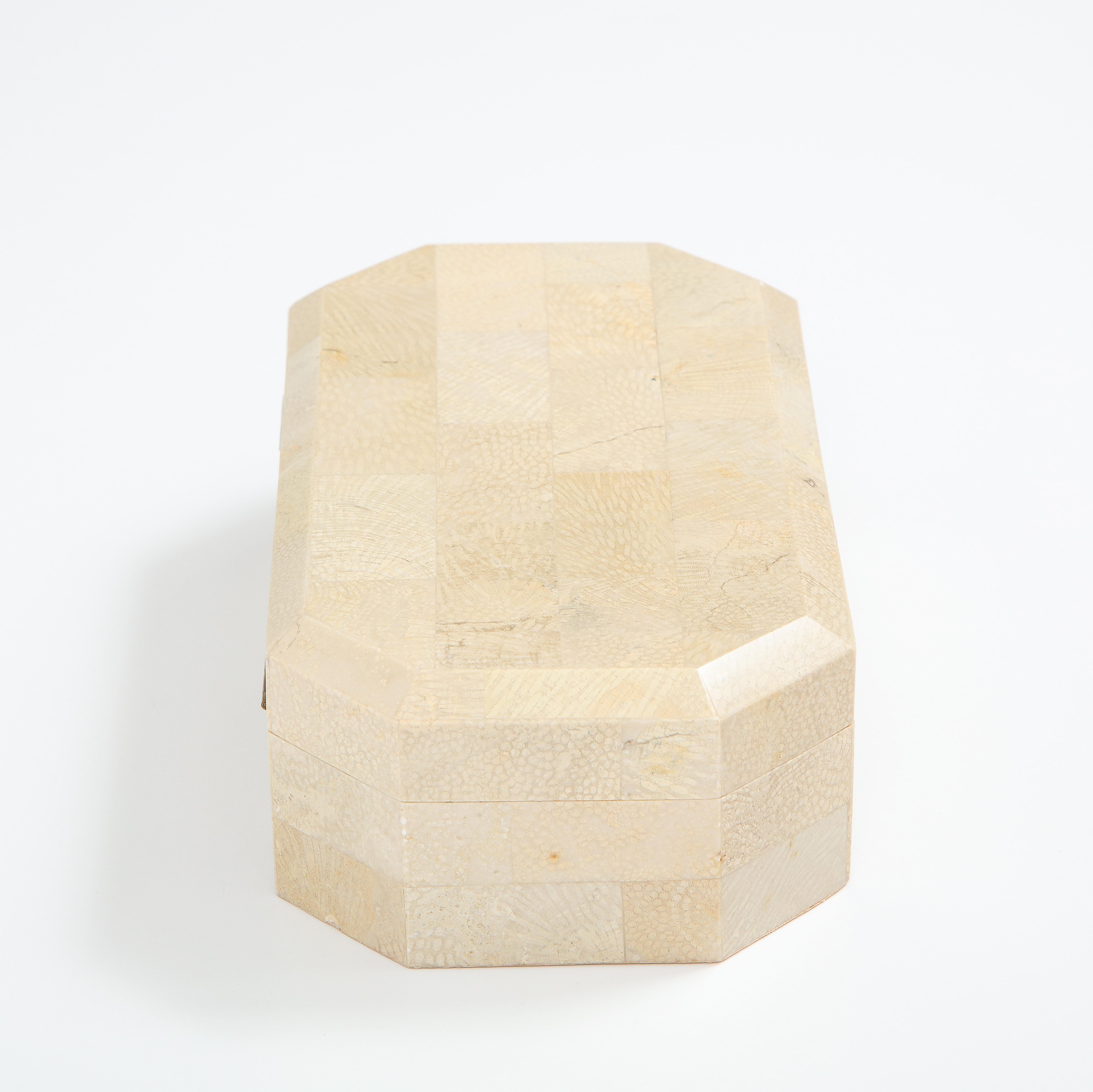 Mid-Century Modern Tessellated Stone Box
