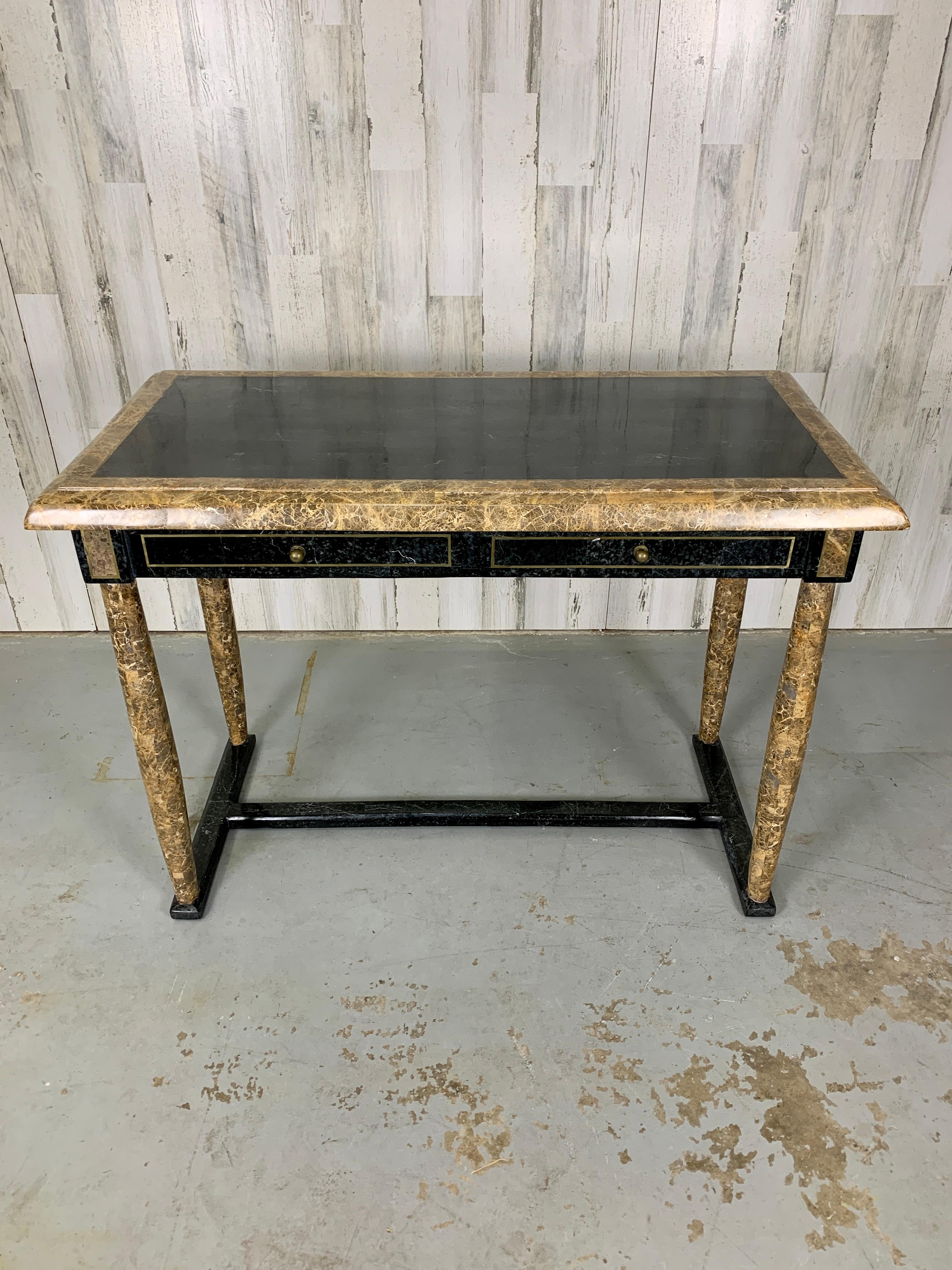 Modern Tessellated Stone Console / Desk