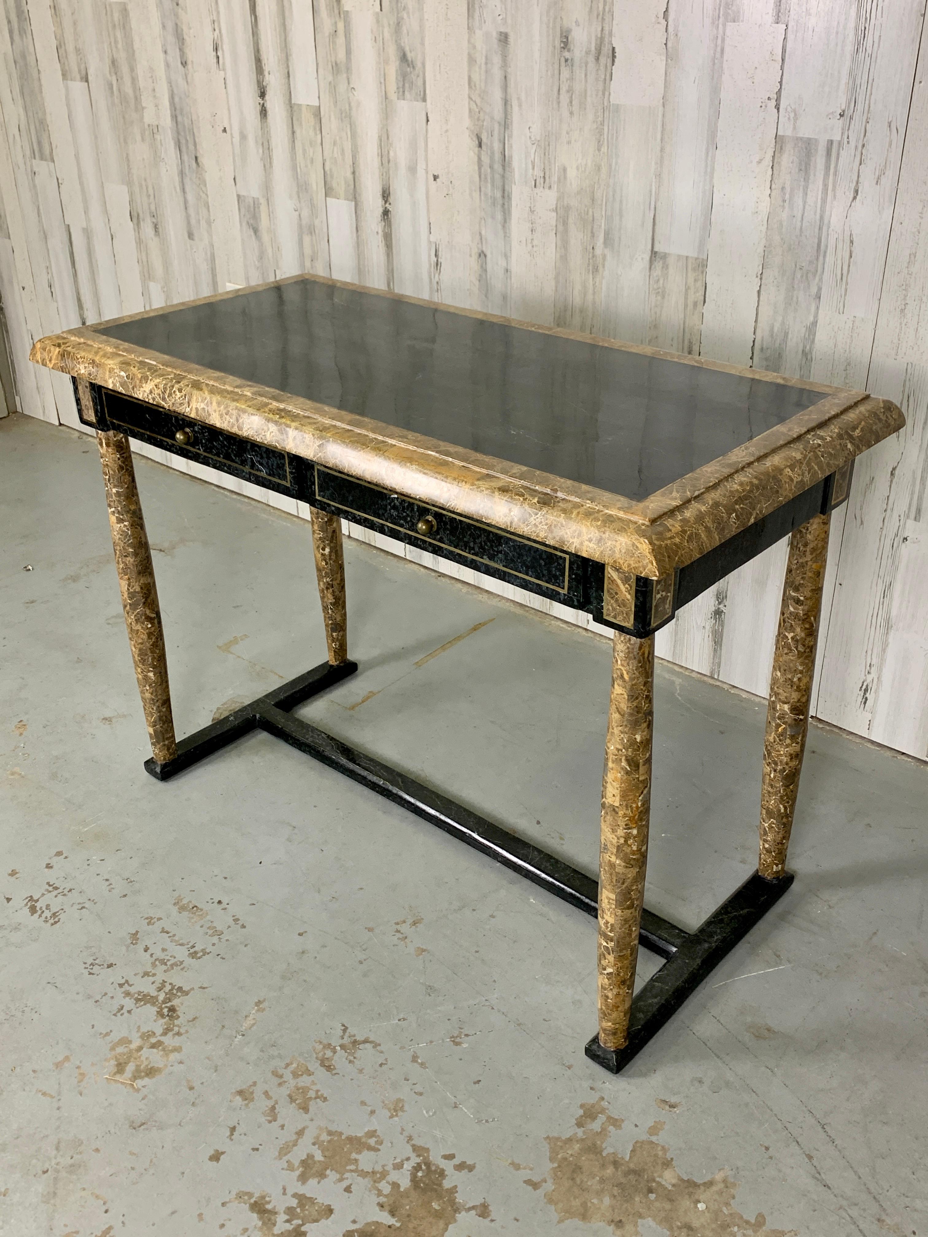 Veneer Tessellated Stone Console / Desk