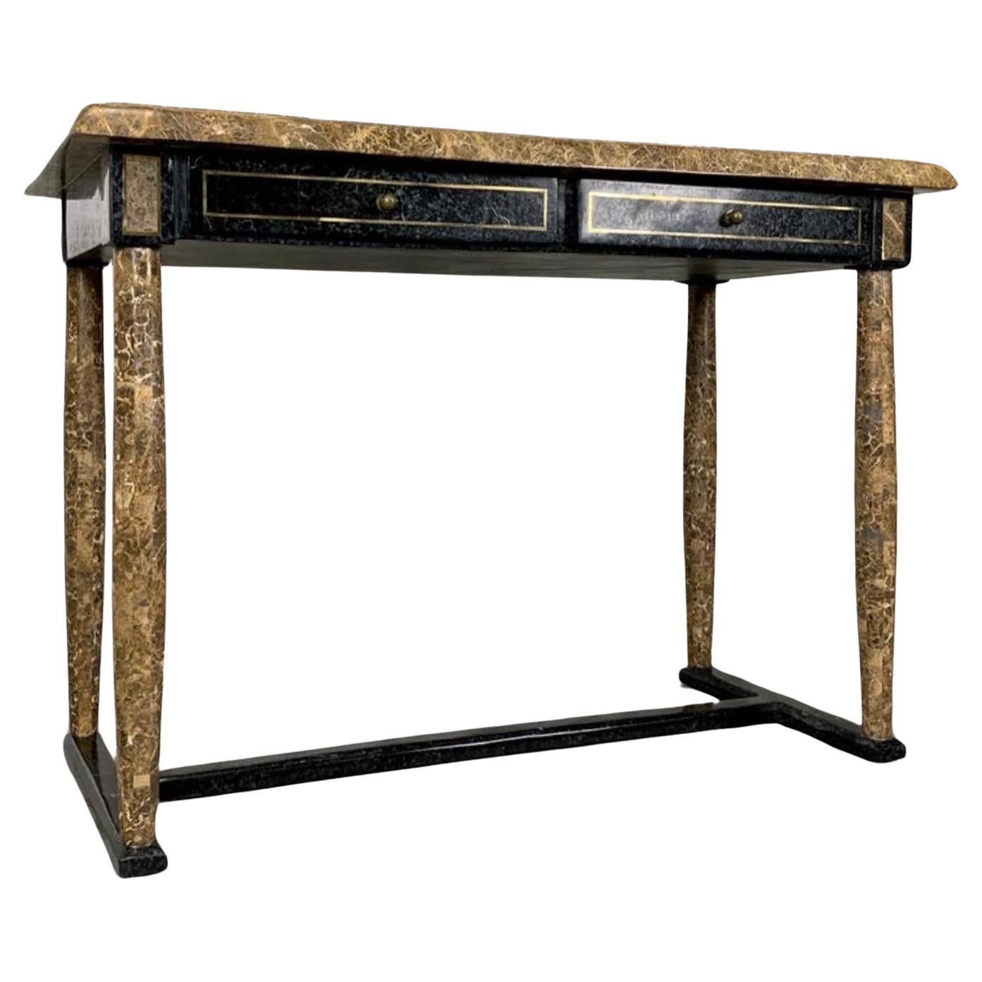 Tessellated Stone Console / Desk For Sale