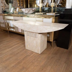 Tessellated stone console