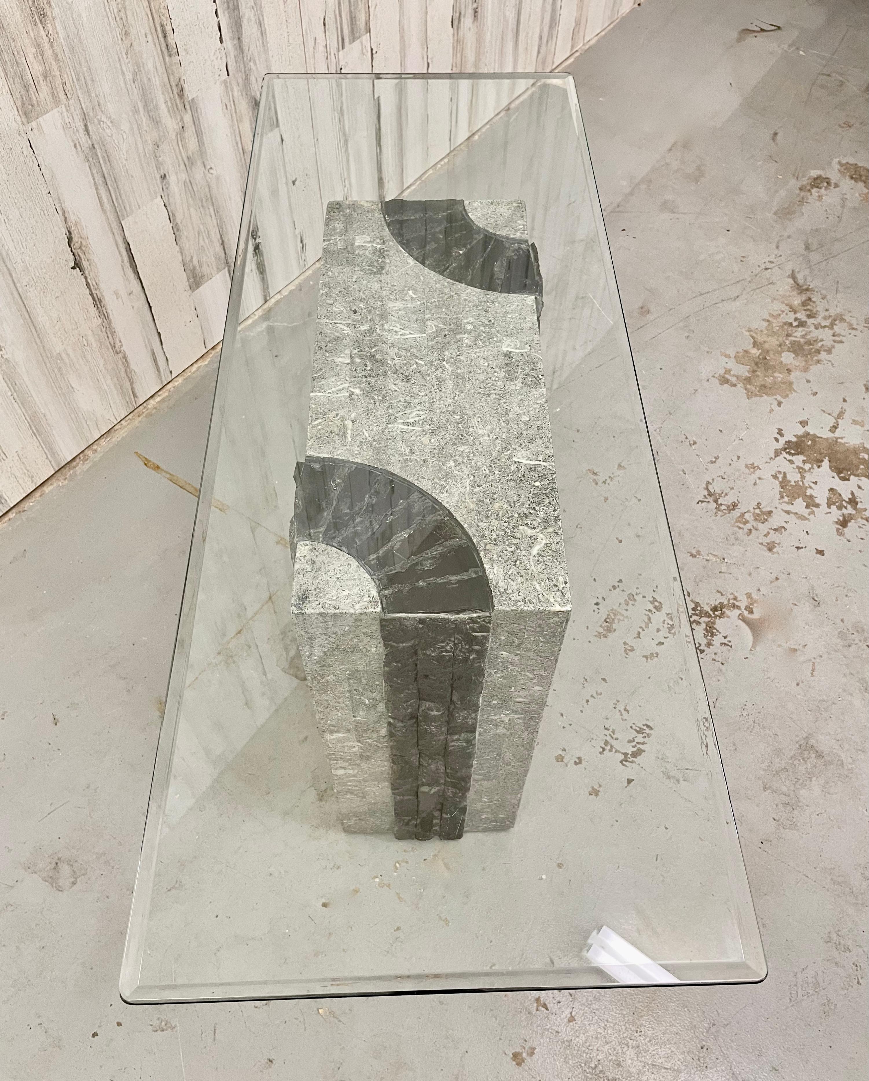 20th Century Tessellated Stone Console For Sale