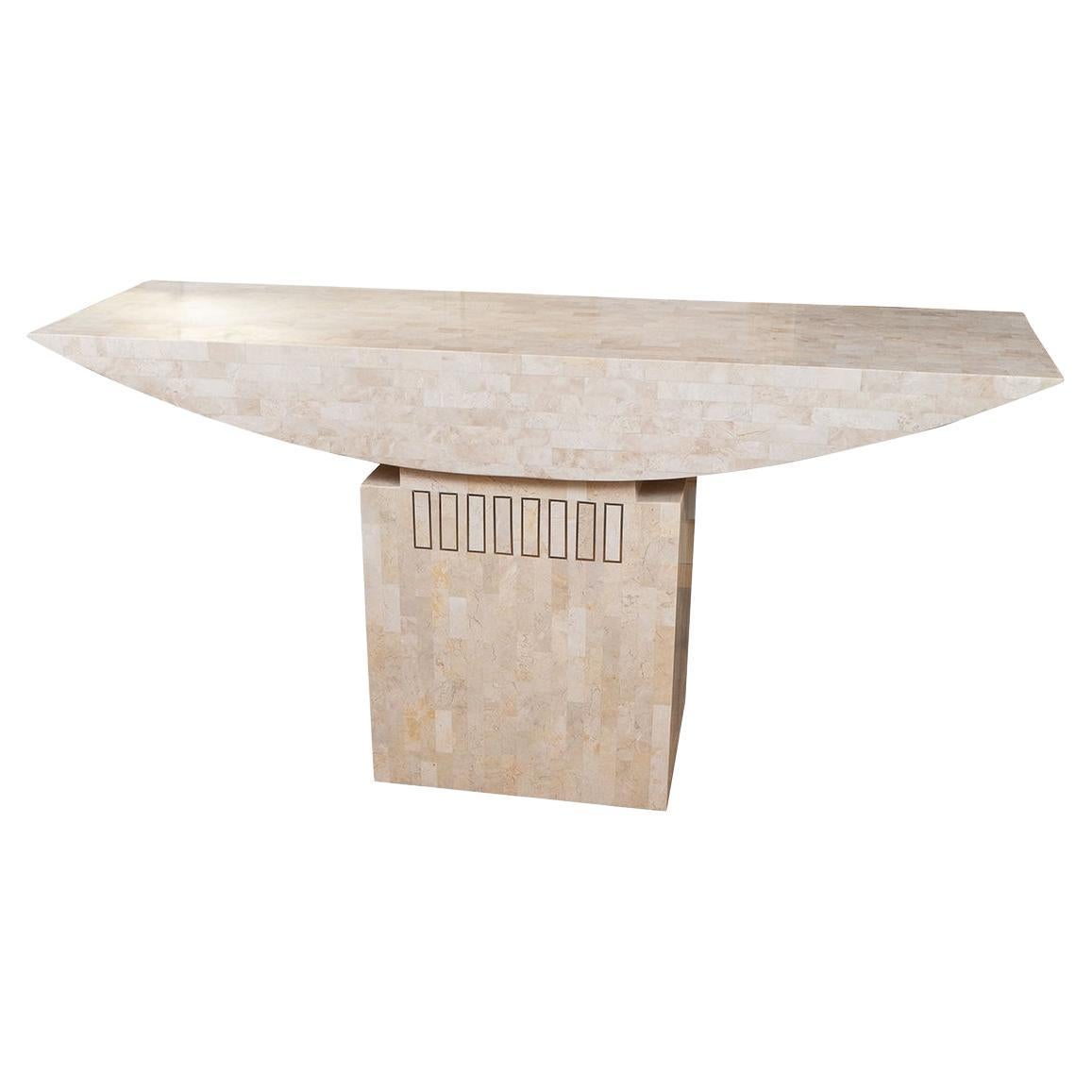 Tessellated stone console