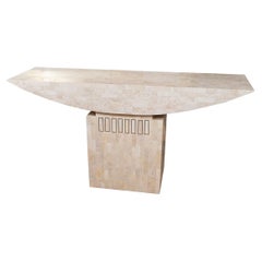 Vintage Tessellated stone console 