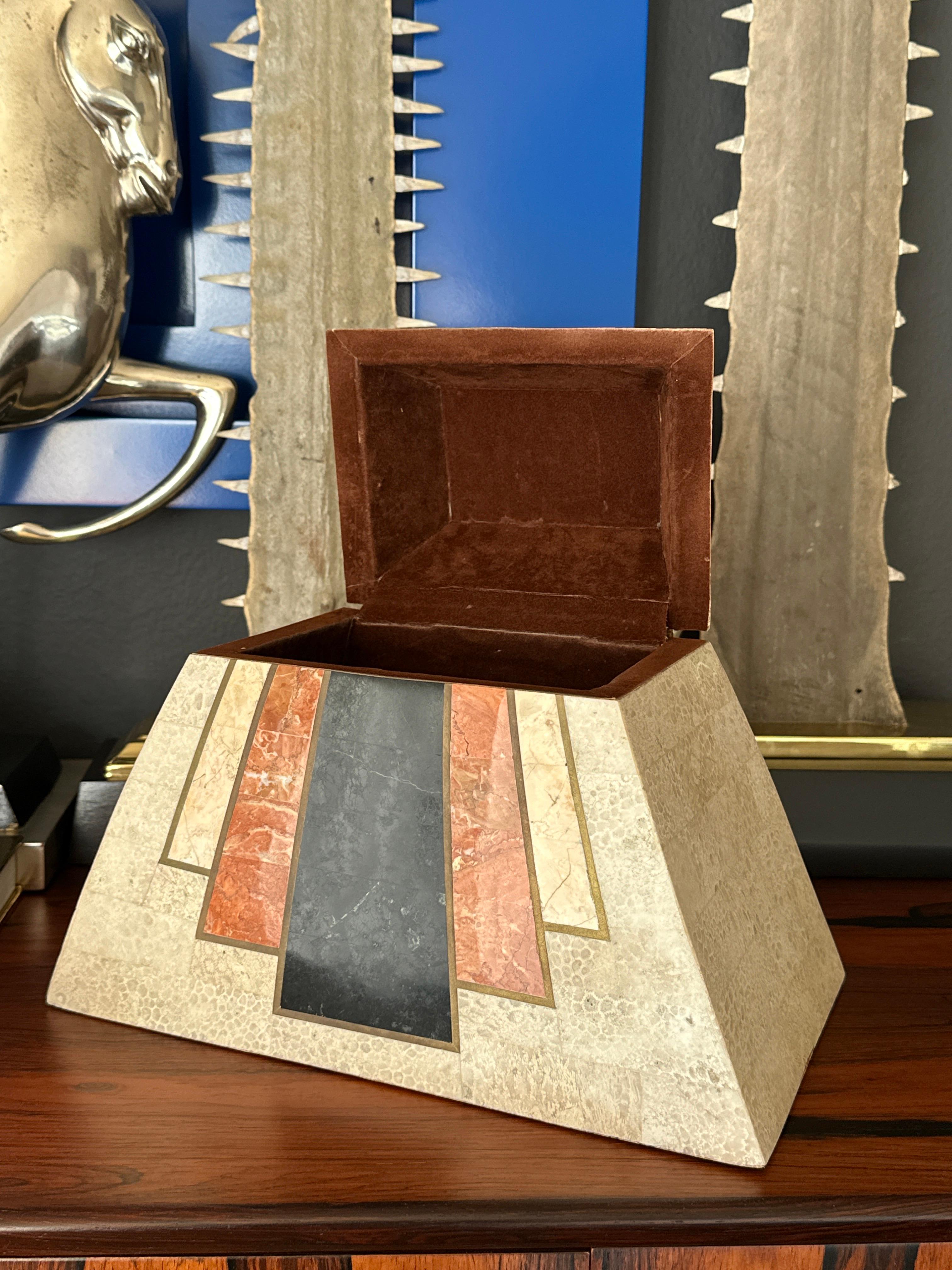 Joyero decorativo de piedra teselada en venta 4