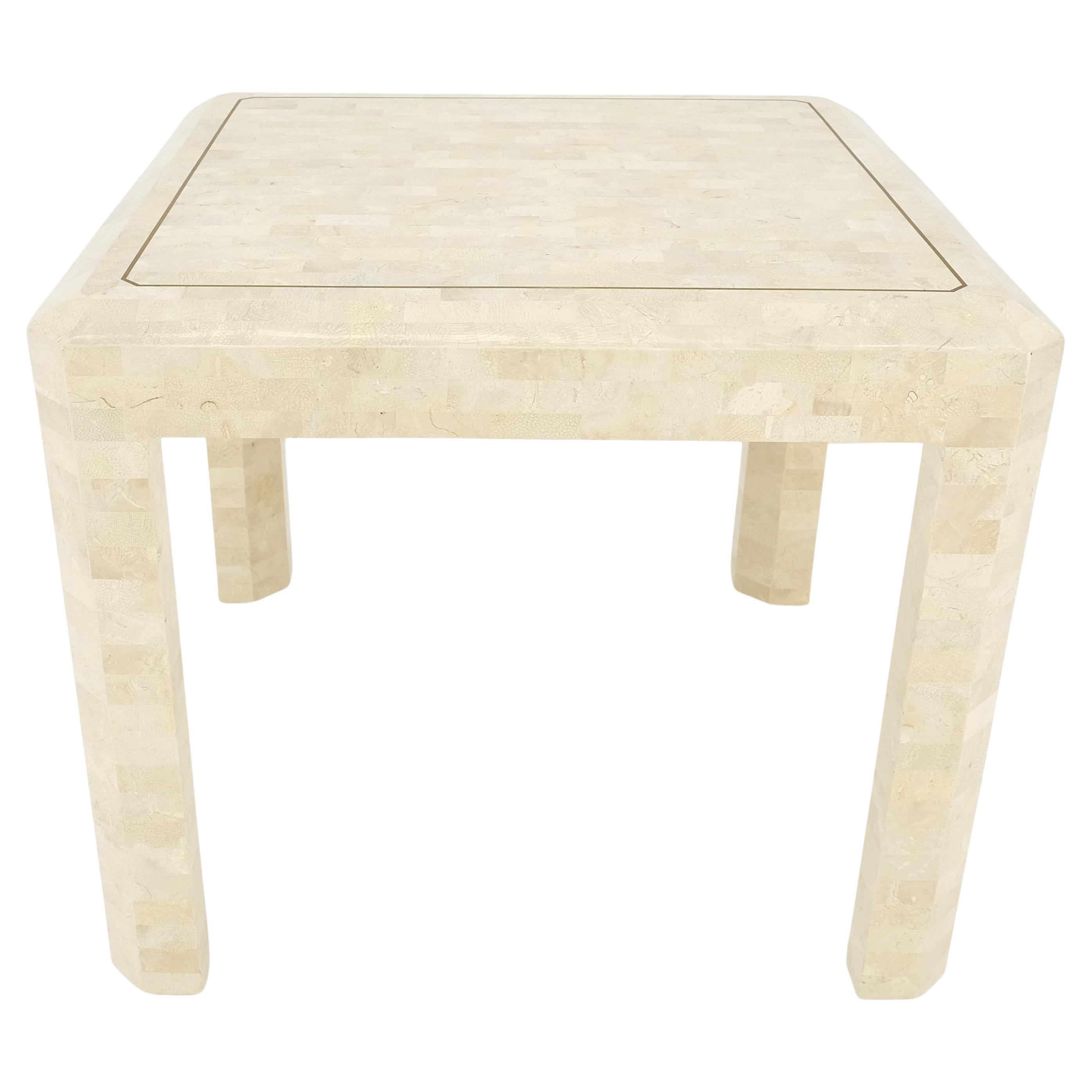 Piastrella di pietra tessellata in marmo 26x26 Quadrato Tavolino Occasionale Lampada MINT