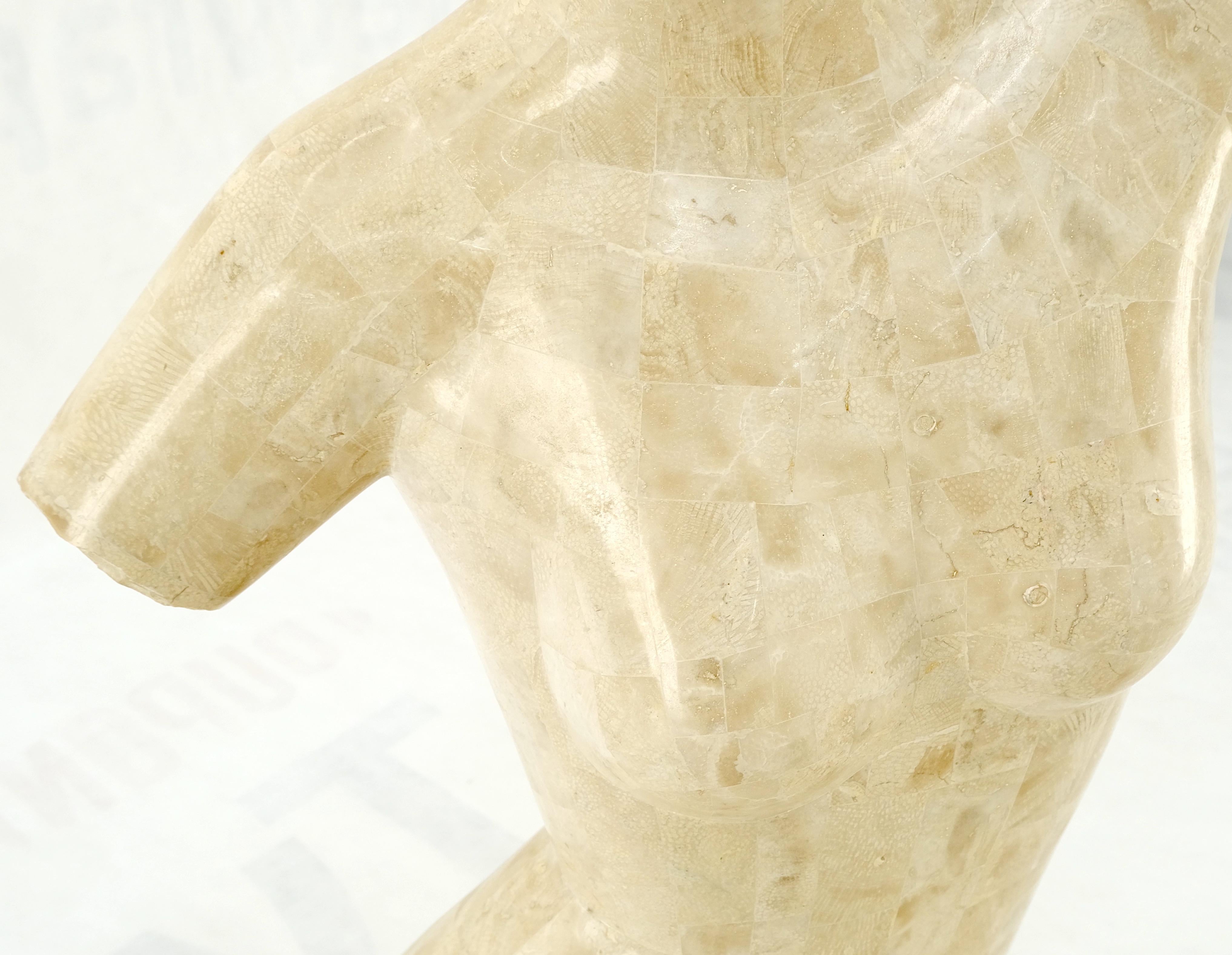 Scultura in pietra tessellata, marmo e travertino con torso femminile nudo, zecca! in vendita 12
