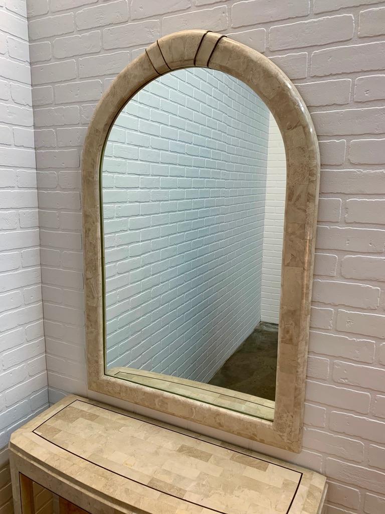Philippine Tessellated Stone Mirror and Console