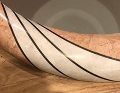 Maitland Smith Tessellated Stone And Brass Mirror