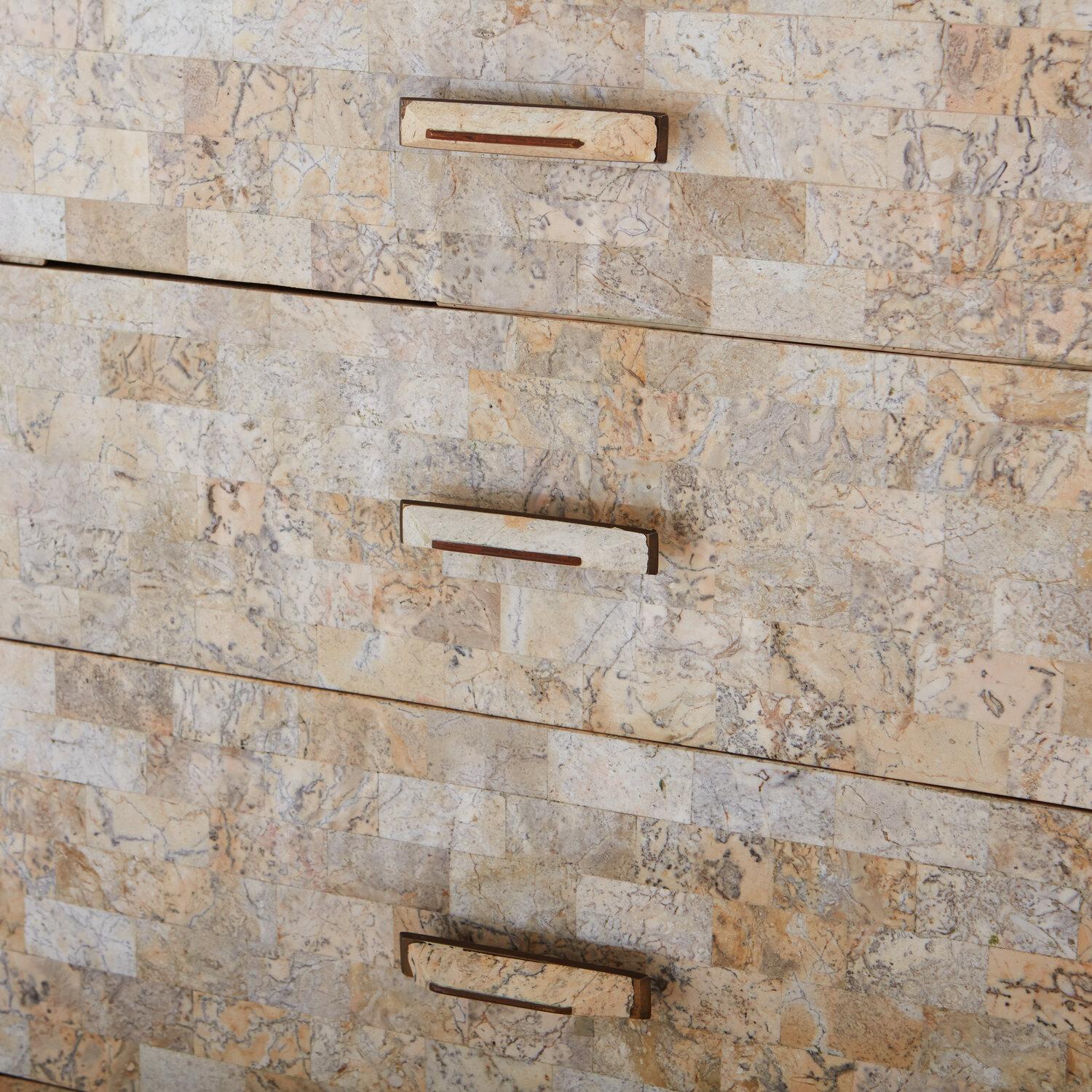 Tessellated Stone Night Stands by Maitland Smith 6