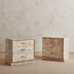 Tessellated Stone Night Stands by Maitland Smith