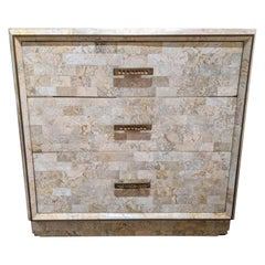 Tessellated Stone Nightstands by Maitland Smith