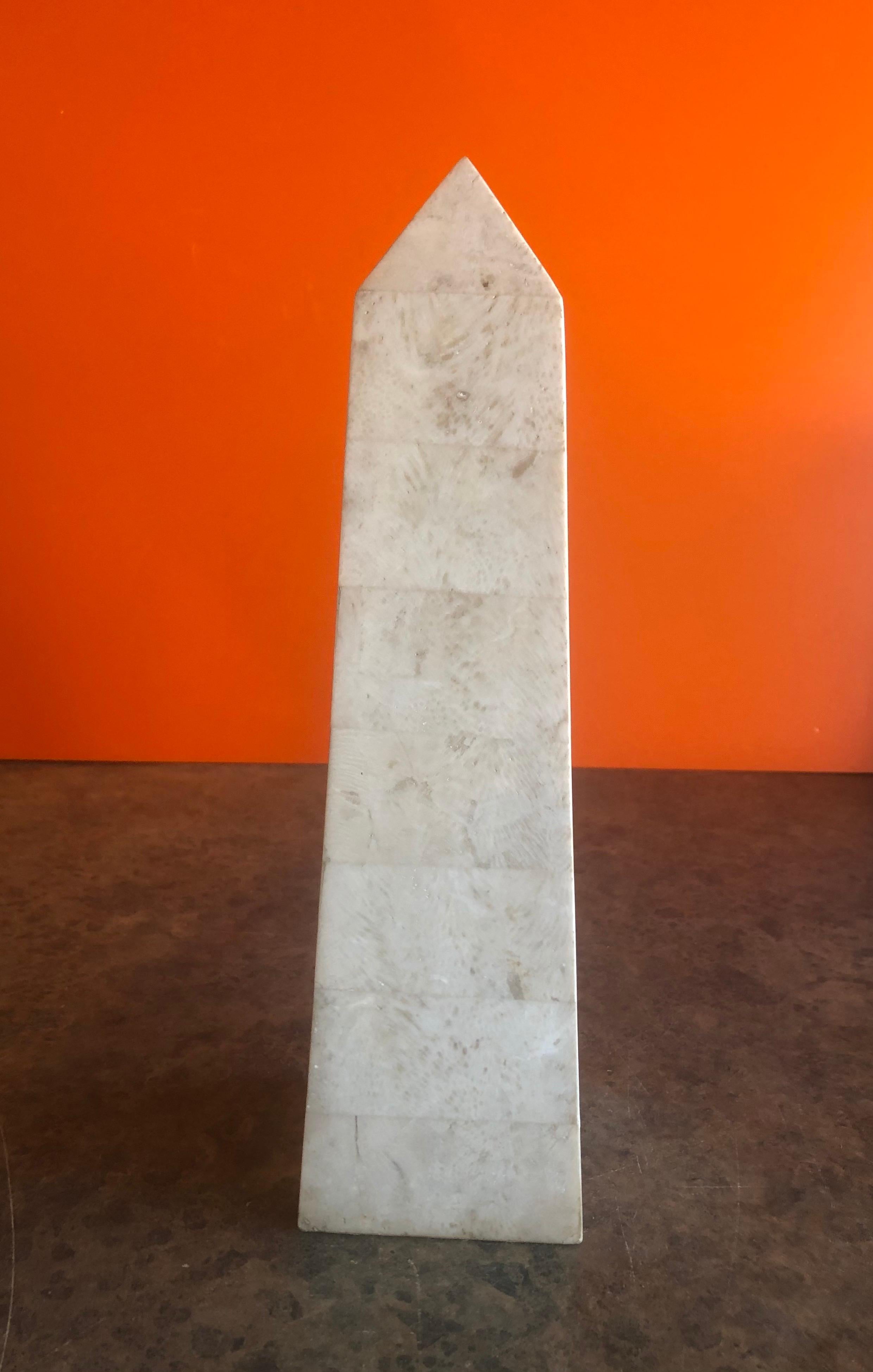 Philippine Tessellated Stone Obelisk in the Style of Marquis of Beverly Hills For Sale