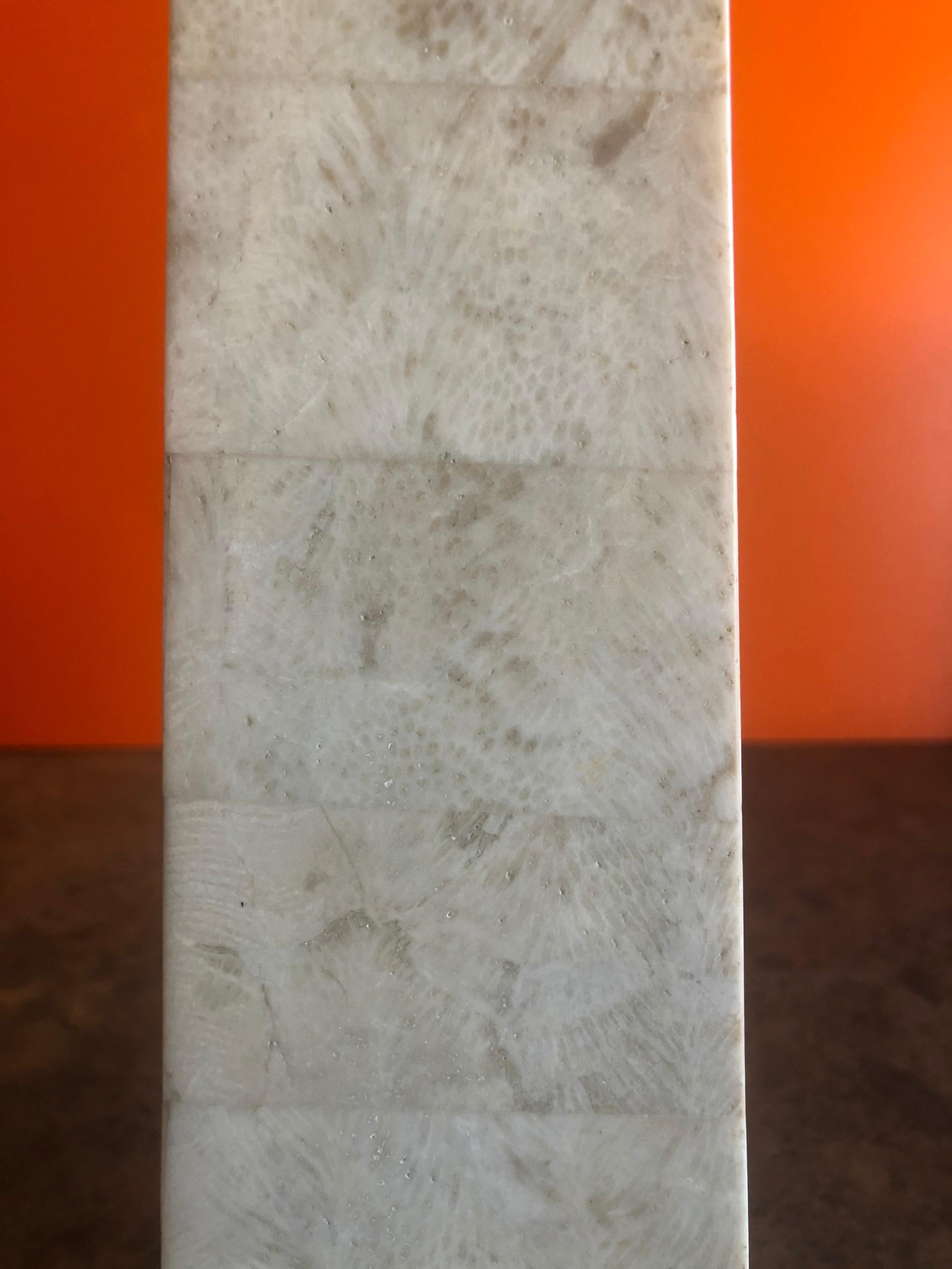 20th Century Tessellated Stone Obelisk in the Style of Marquis of Beverly Hills For Sale