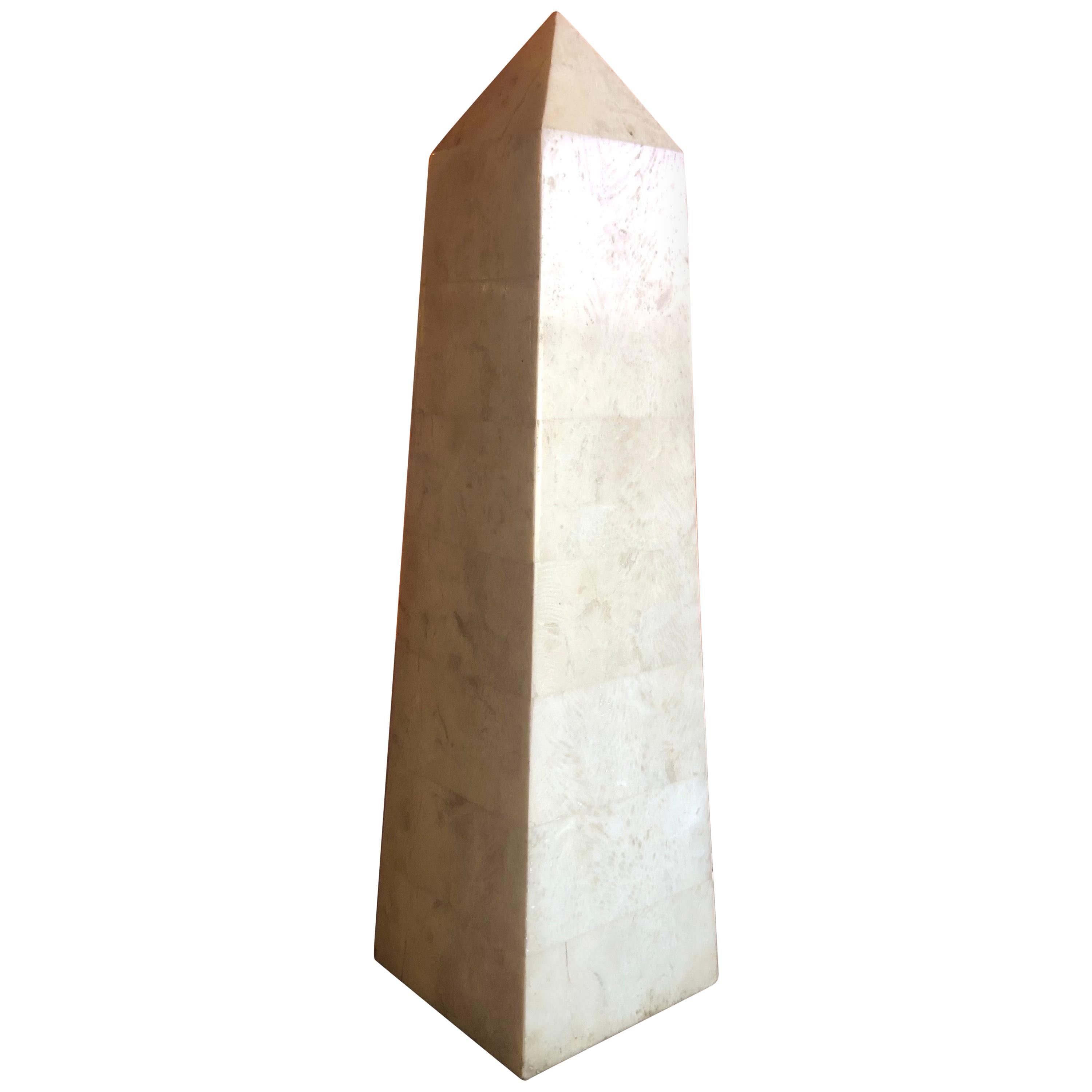 Tessellated Stone Obelisk in the Style of Marquis of Beverly Hills For Sale