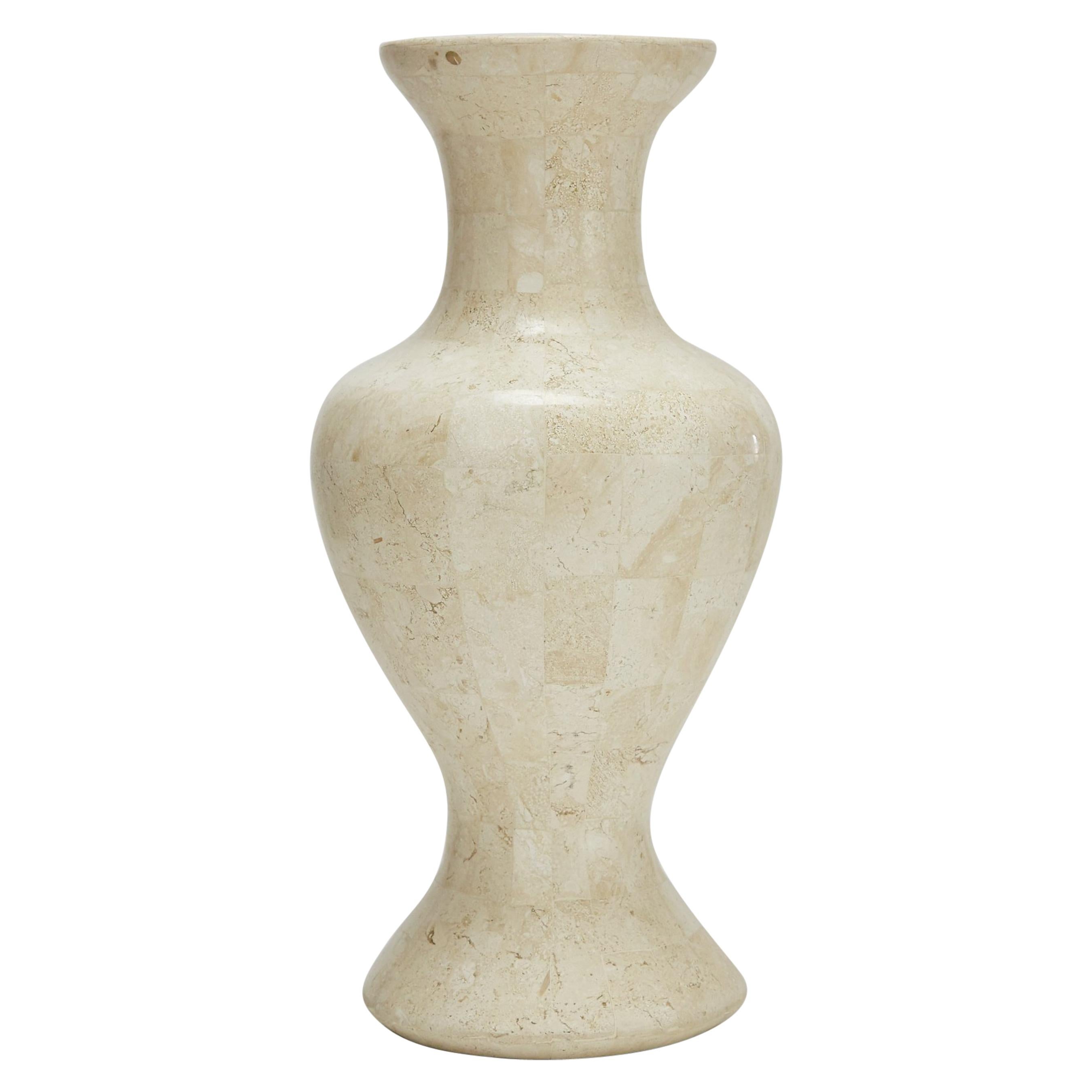 Tessellated Stone "Oriental" Vase, 1990s