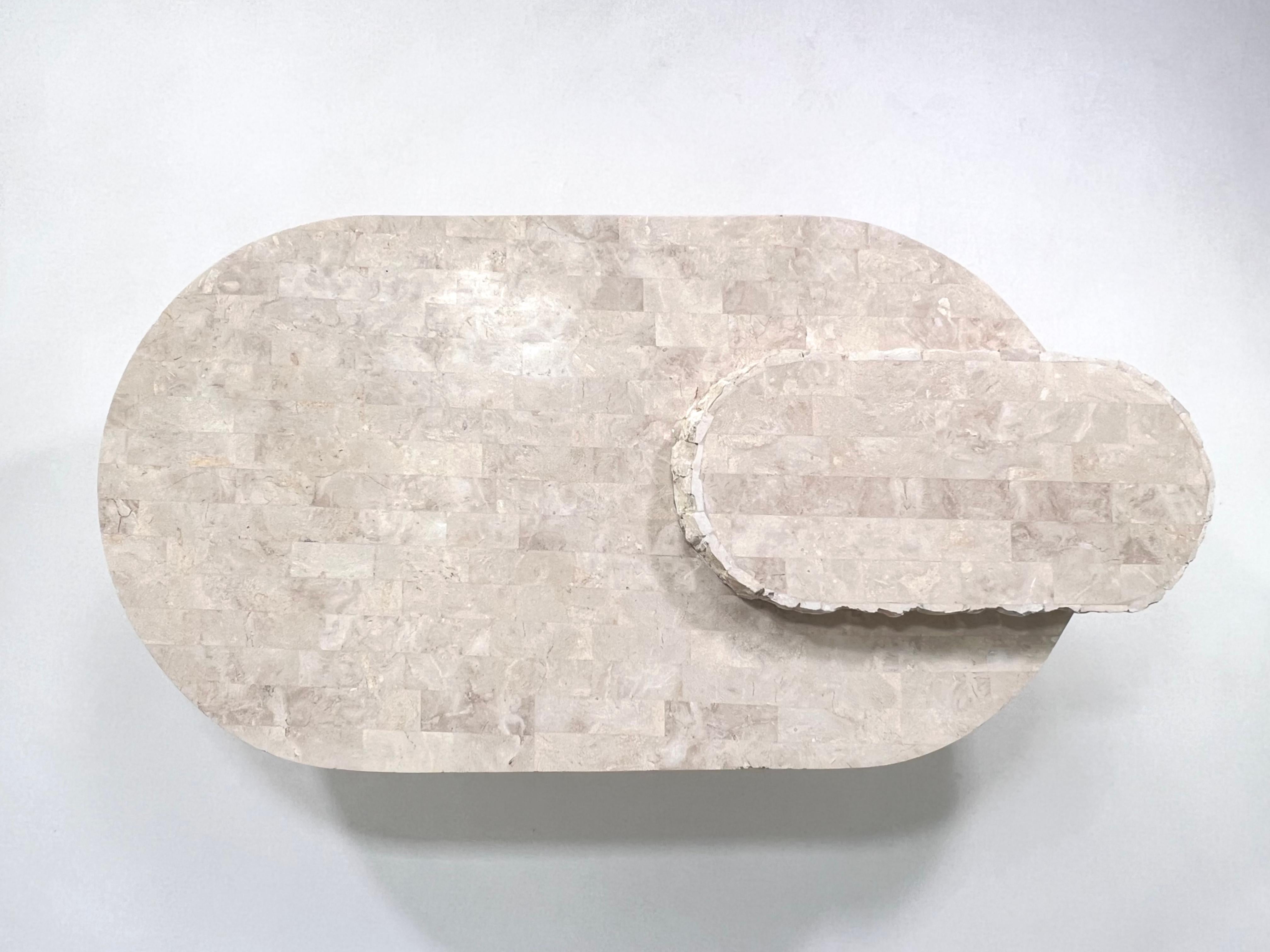 table basse pierre ovale
