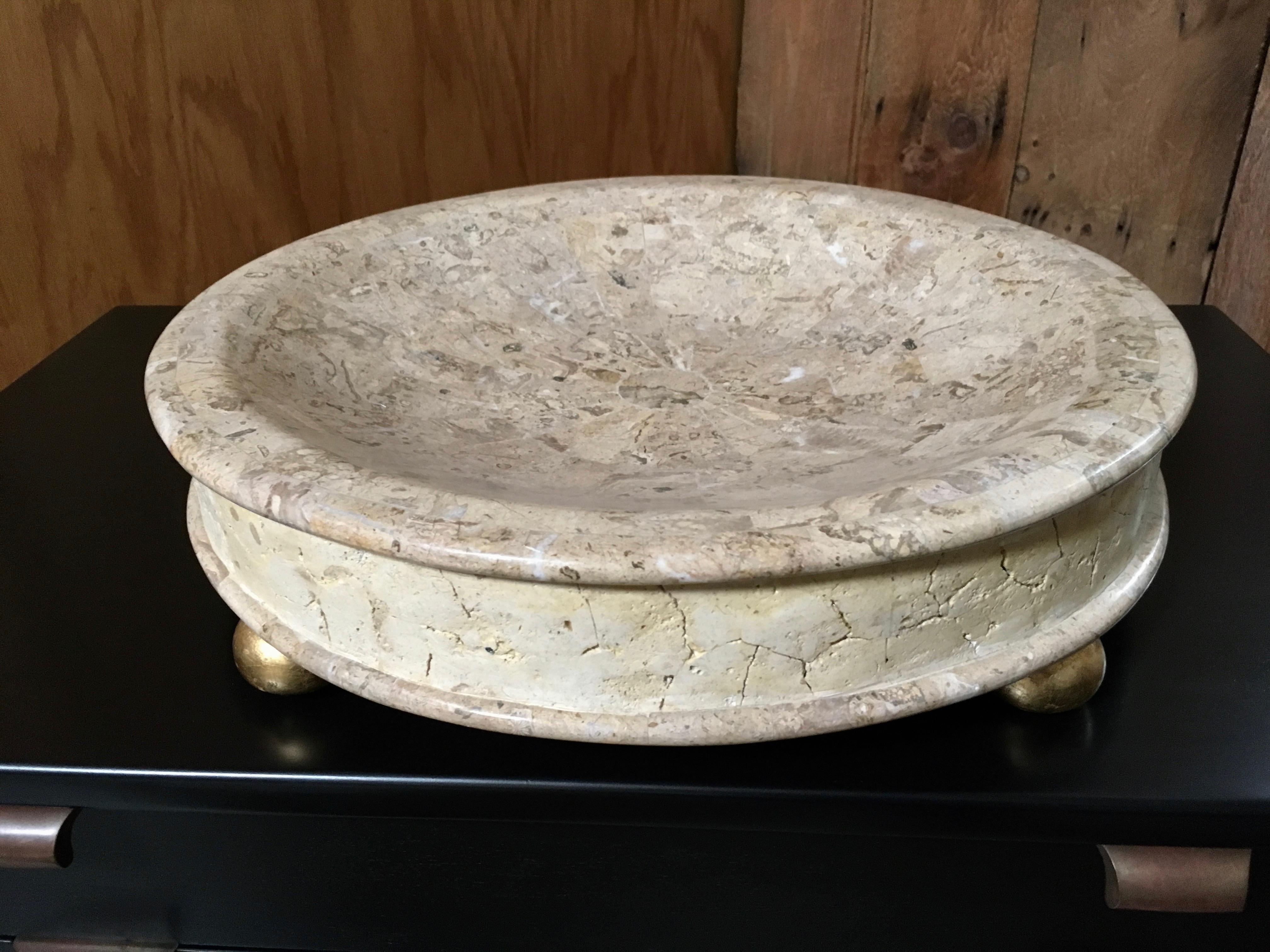 20th Century Tessellated Stone Oversized Bowl