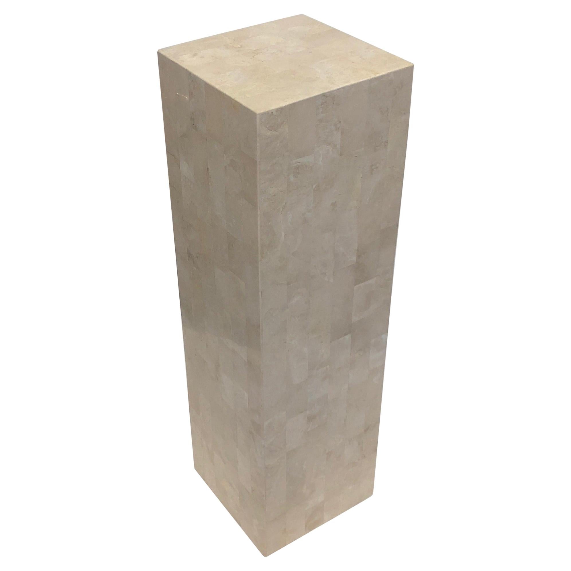 Tessellated Stone Pedestal by Marquis Collection of Beverly Hills