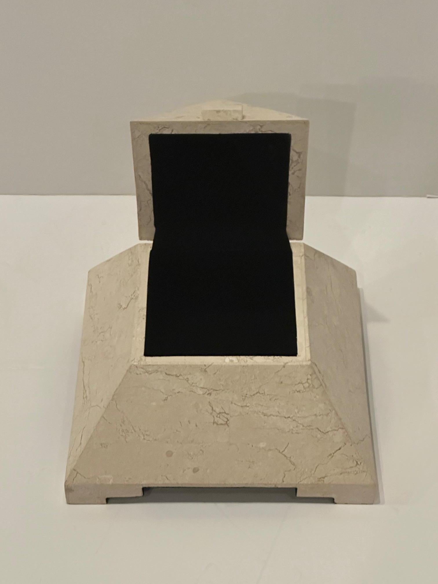 Late 20th Century Tessellated Stone Pyramid Box For Sale