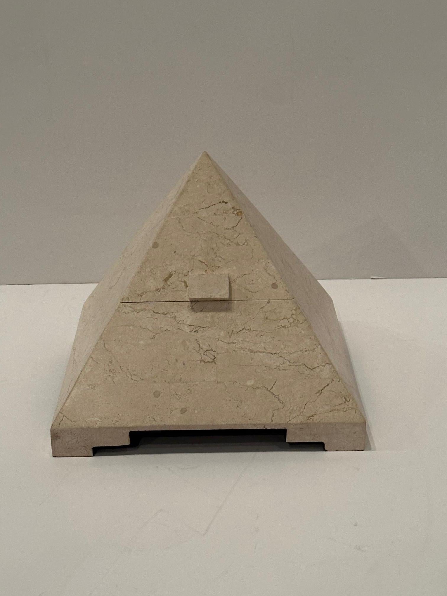 Tessellated Stone Pyramid Box For Sale 1