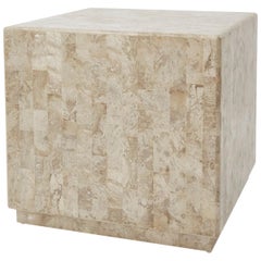Tessellated Stone "Searfoss" Square Side Table, 1990s