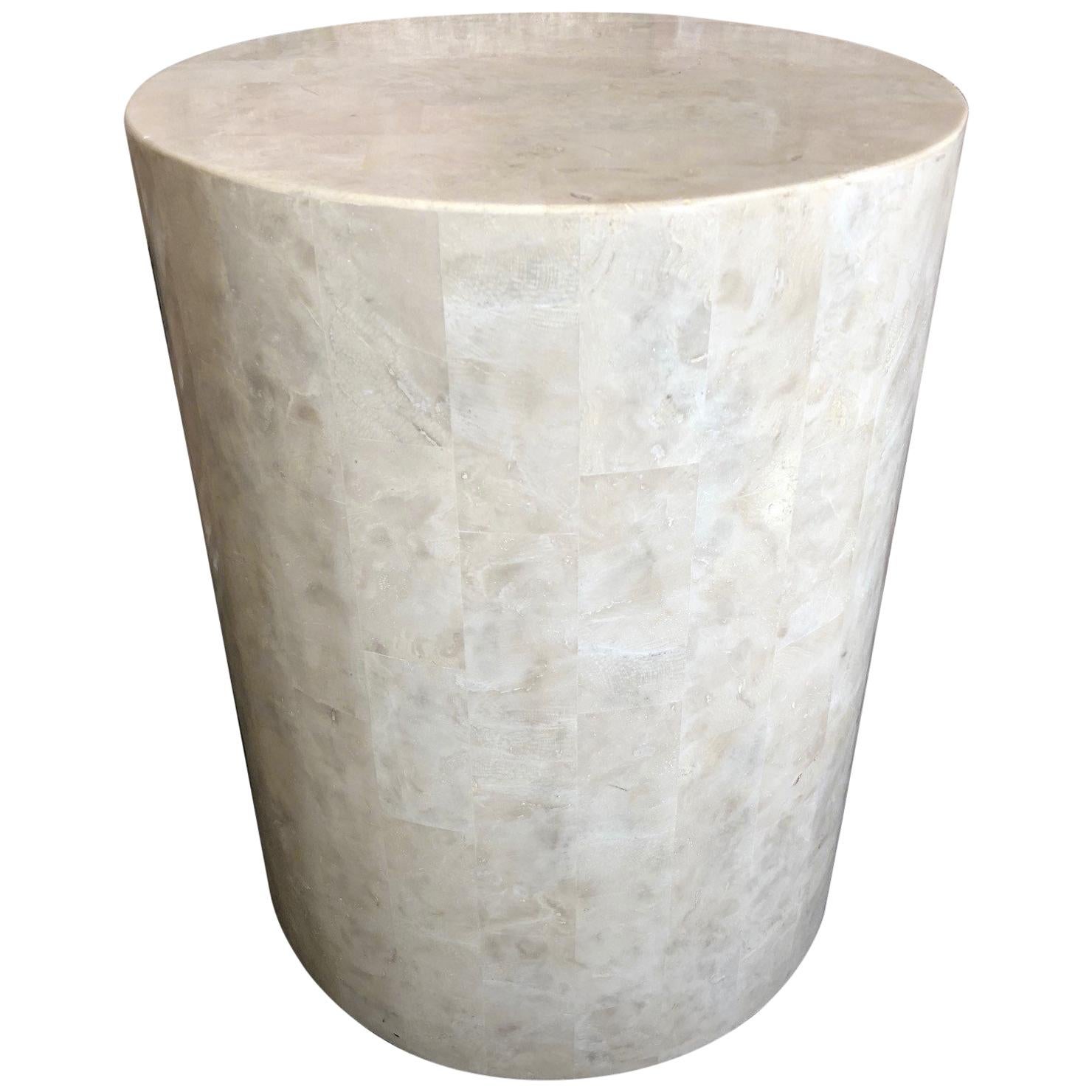 Tessellated Stone Side Table by Marquis of Beverly Hills