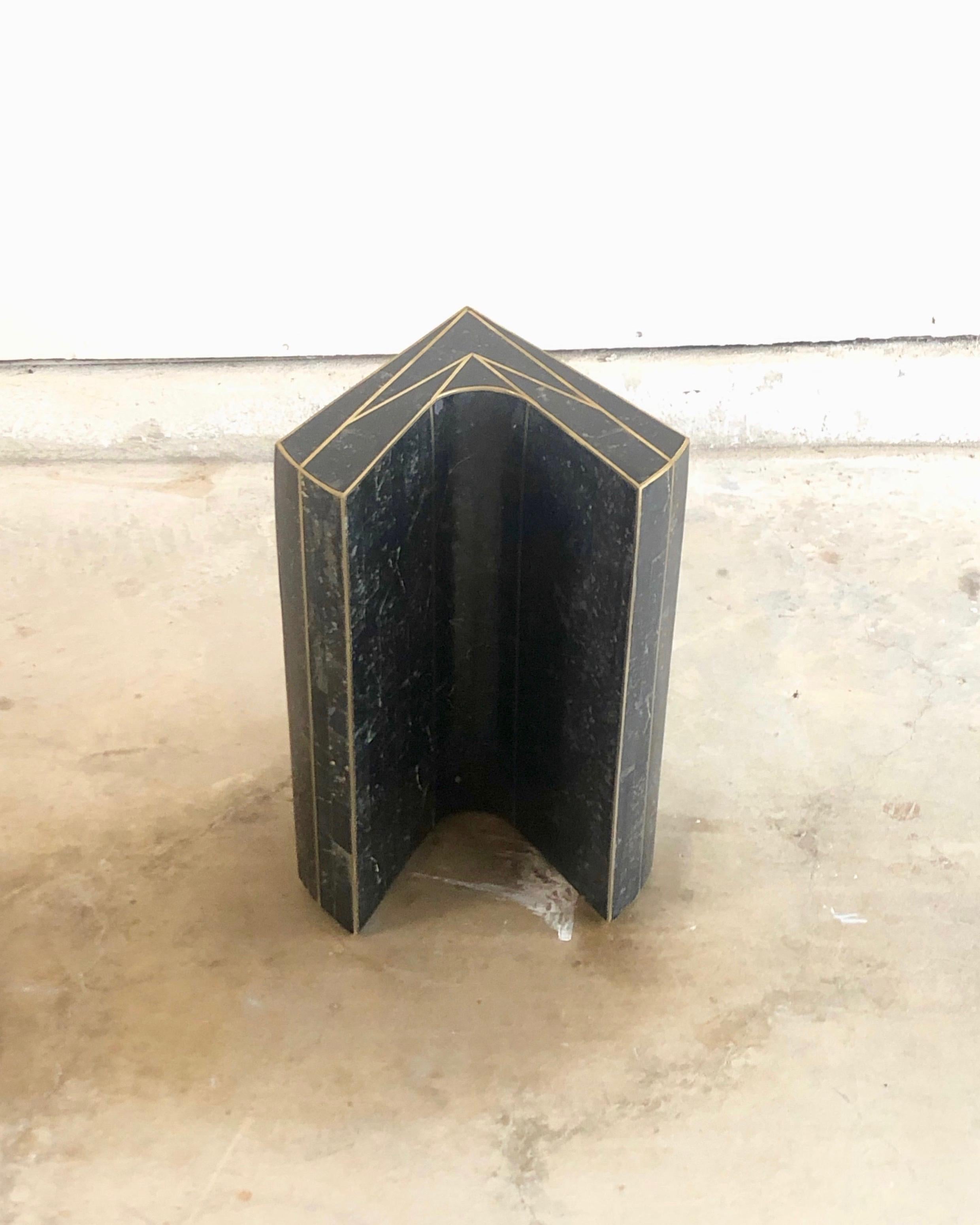 Tessellated Stone Side Table For Sale 3