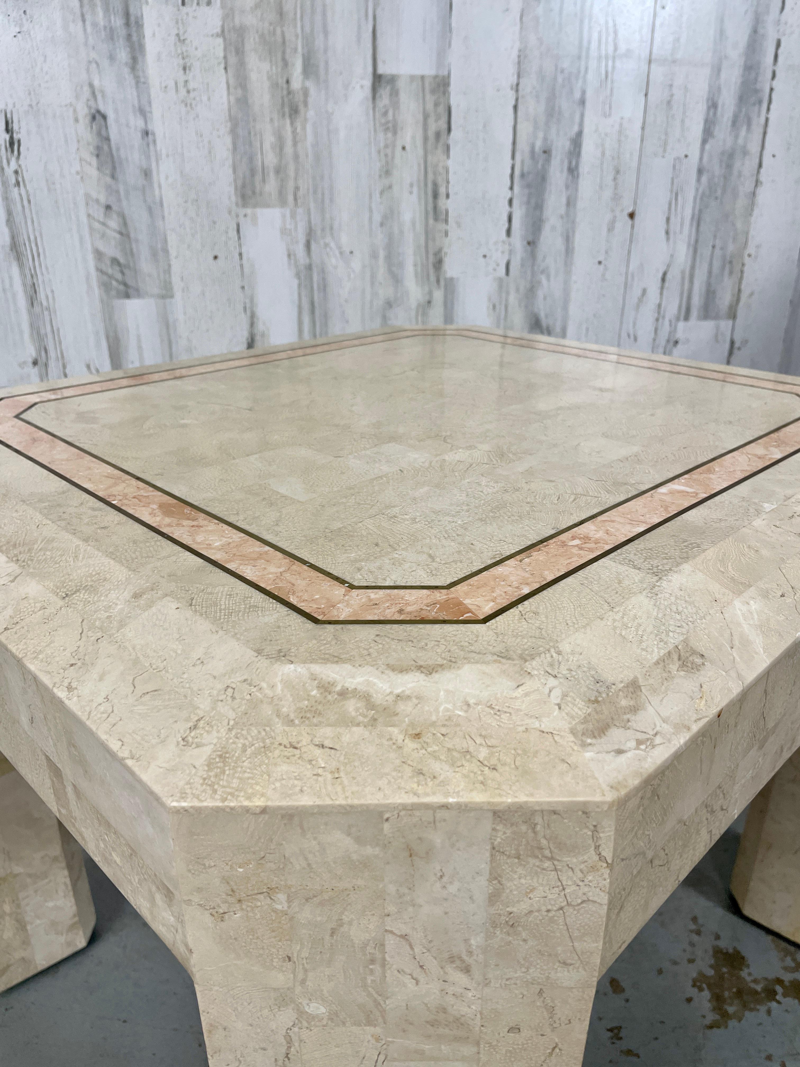 Tessellated Stone Side Table  For Sale 6